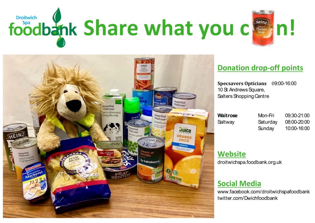 Share what you can! Droitwich Spa Foodbank